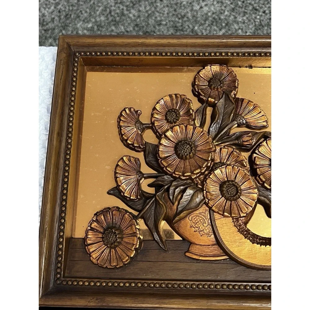 Vtg Coppercraft Guild 3D Copper Art Wall Hanging Kitchen Farm Cottage MCM Pair